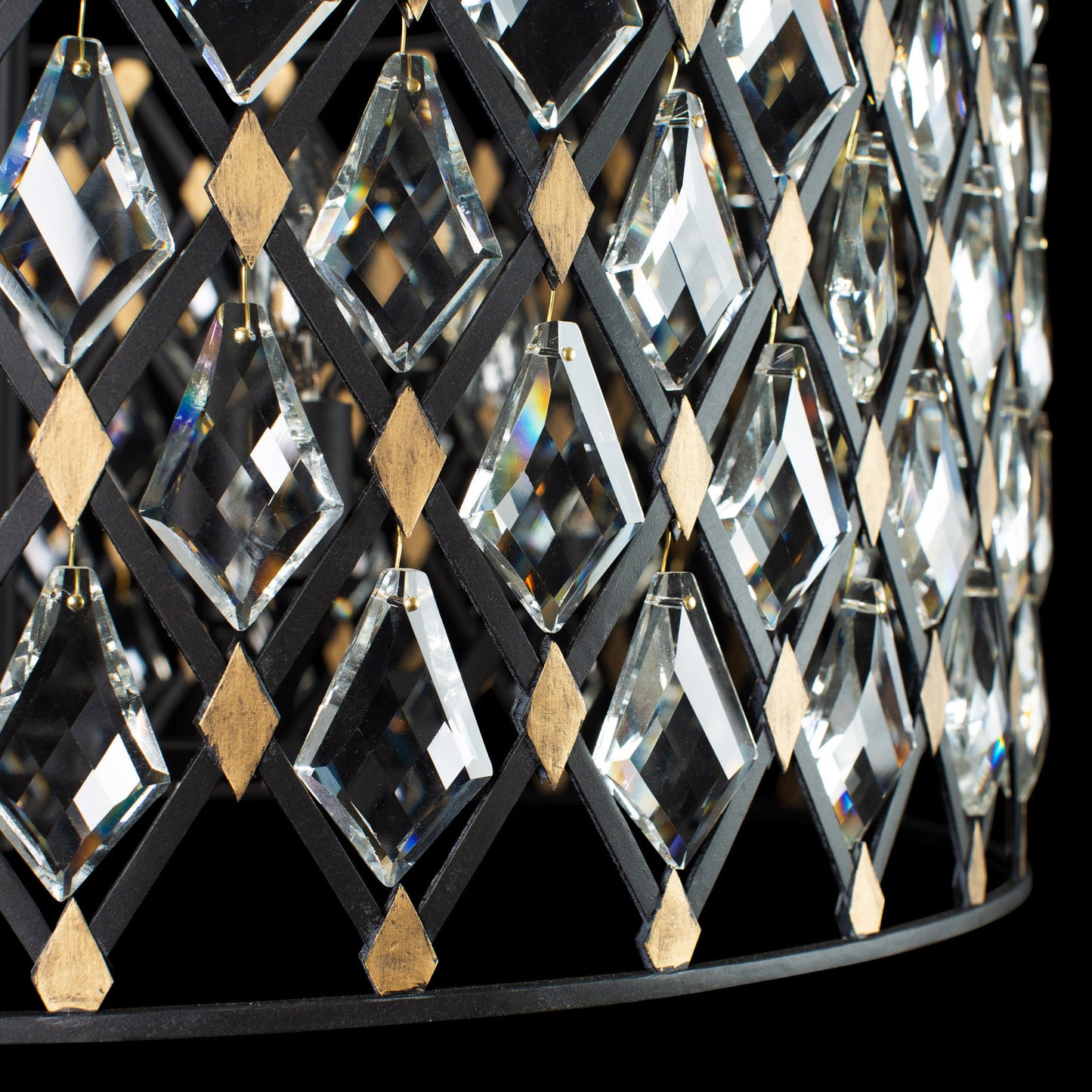 Varaluz 345P06 Windsor 6 Light 25"W Crystal Drum Chandelier - French GoldBy Varaluz