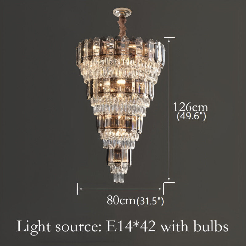 Voltri | Post-modern Grand Luxury Crystal Chandelier, Dia31.5"By Miron Demid LLC