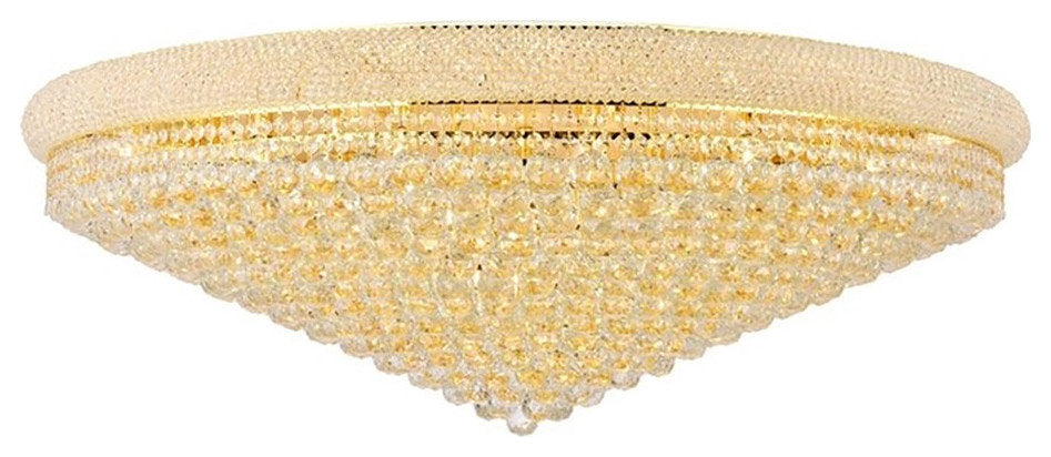Elegant Lighting Primo 33-Light Metal & Crystal Flush Mount in GoldBy Elegant Furniture & Lighting