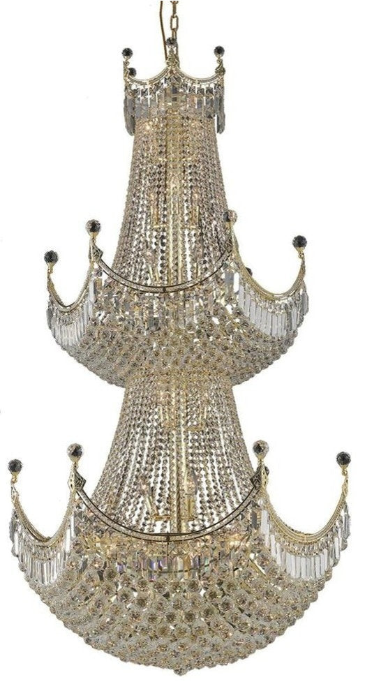 Elegant Lighting Corona Hallway Large Hanging Fixture, Gold, 36"x66"By Elegant Furniture & Lighting