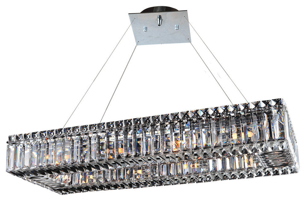 Allegri Crystal, Baguette Rectangular Pendant, 30"x12"By Allegri Crystal by Kalco Lighting