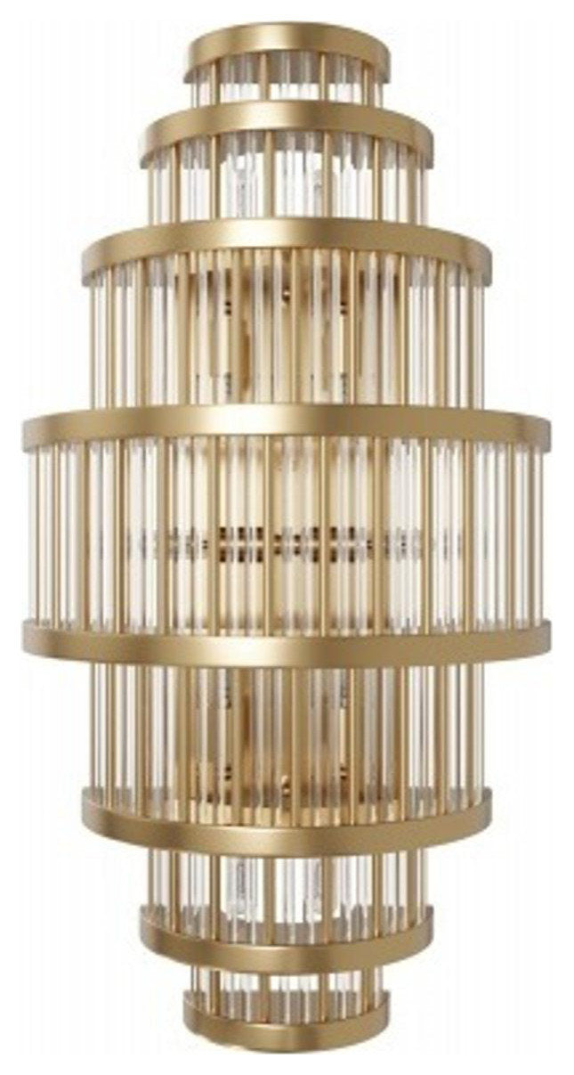 Waldorf 8 Light Wall Sconce, Aged BrassBy Avenue Lighting