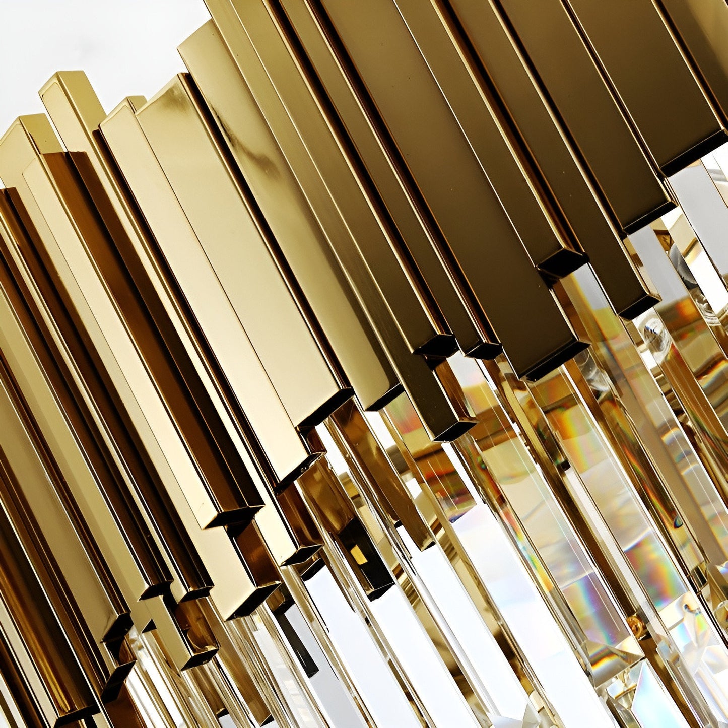 Beausoleil | Empire Gold Crystal Chandelier For Stairway, Dia 31.5'' 2 LayersBy Miron Demid LLC