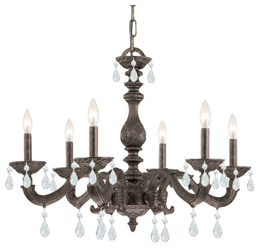 Crystorama Paris Market 6-Light Clear Element Crystal Bronze ChandelierBy Crystorama Lighting