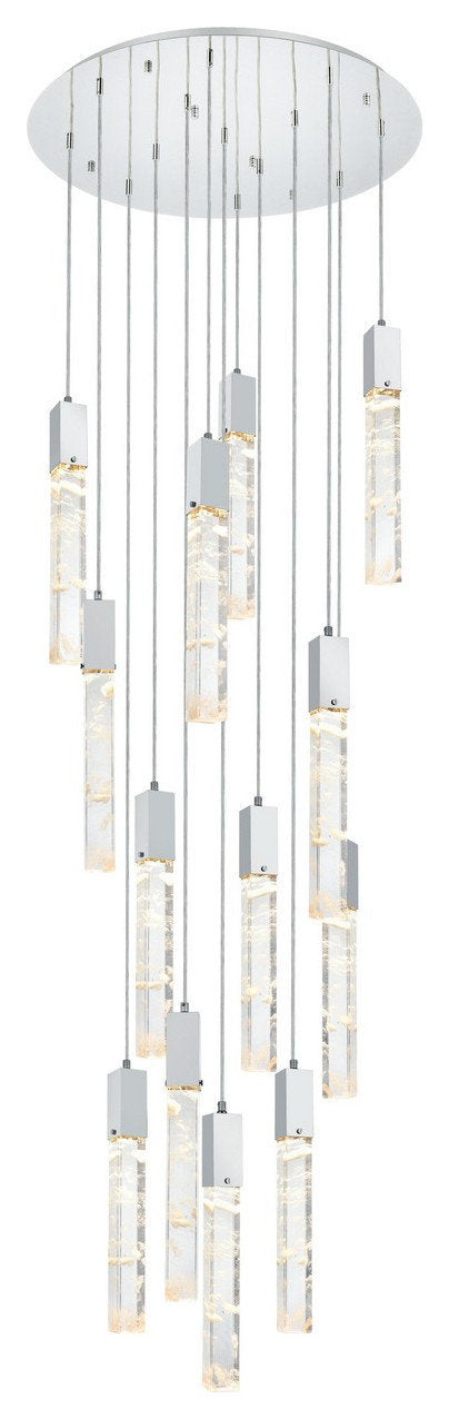 Aurora 13 Light Chandelier in Chrome And ClearBy Elegant Furniture & Lighting
