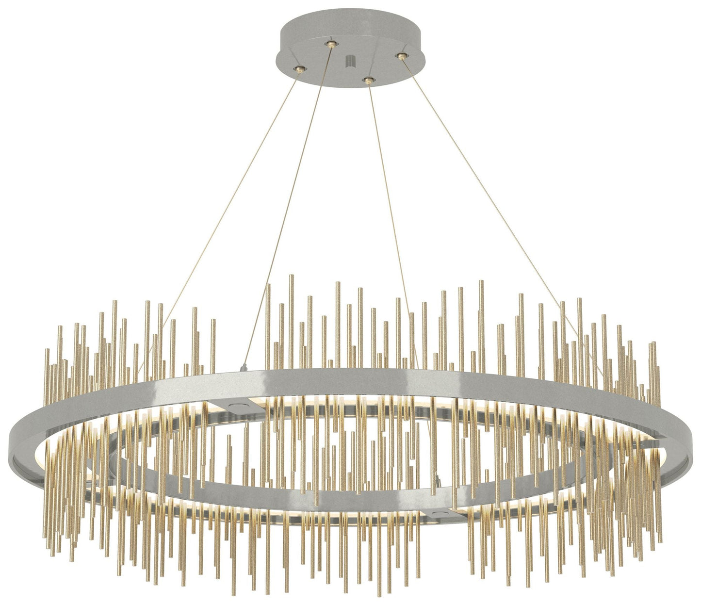 Gossamer Circular LED Pendant - Sterling - Gold