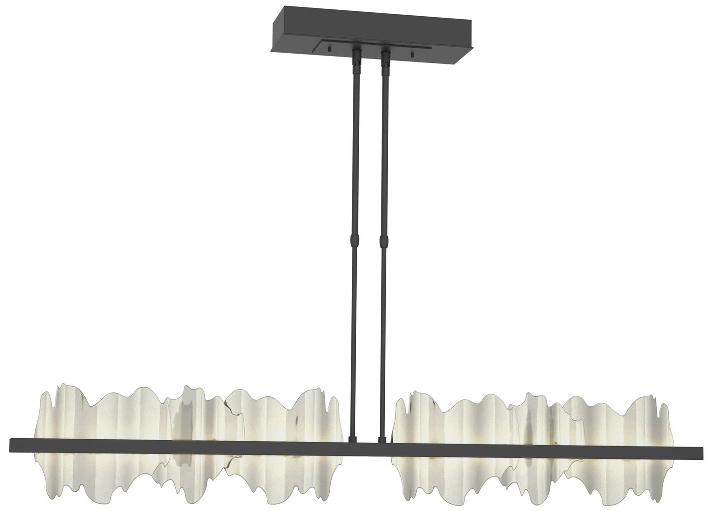 Hildene 51.9" Black & Sterling Short LED Pendant