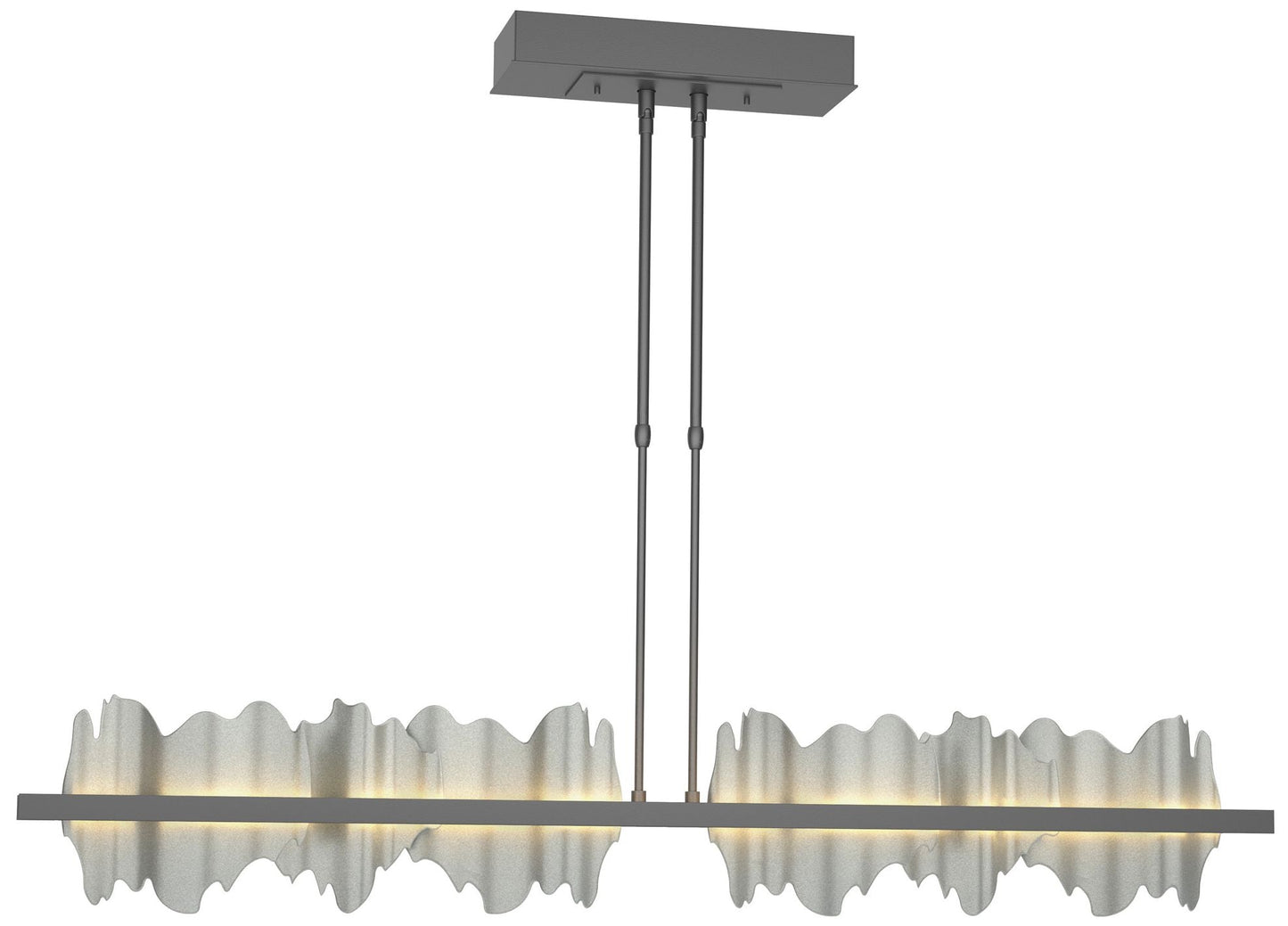 Hildene 51.9" Black & Vintage Platinum Short LED Pendant