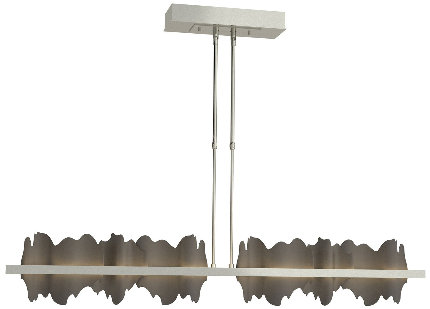 Hildene 51.9" Sterling & Dark Smoke Long LED Pendant