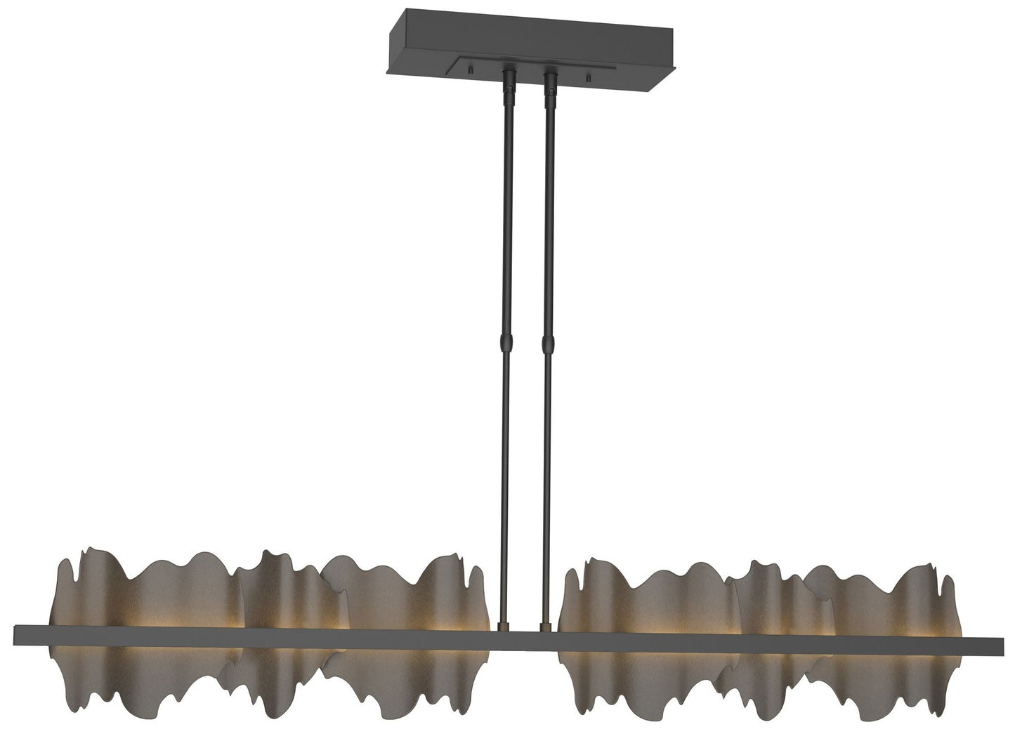 Hildene 51.9" Wide Large Black And Dark Smoke LED Pendant
