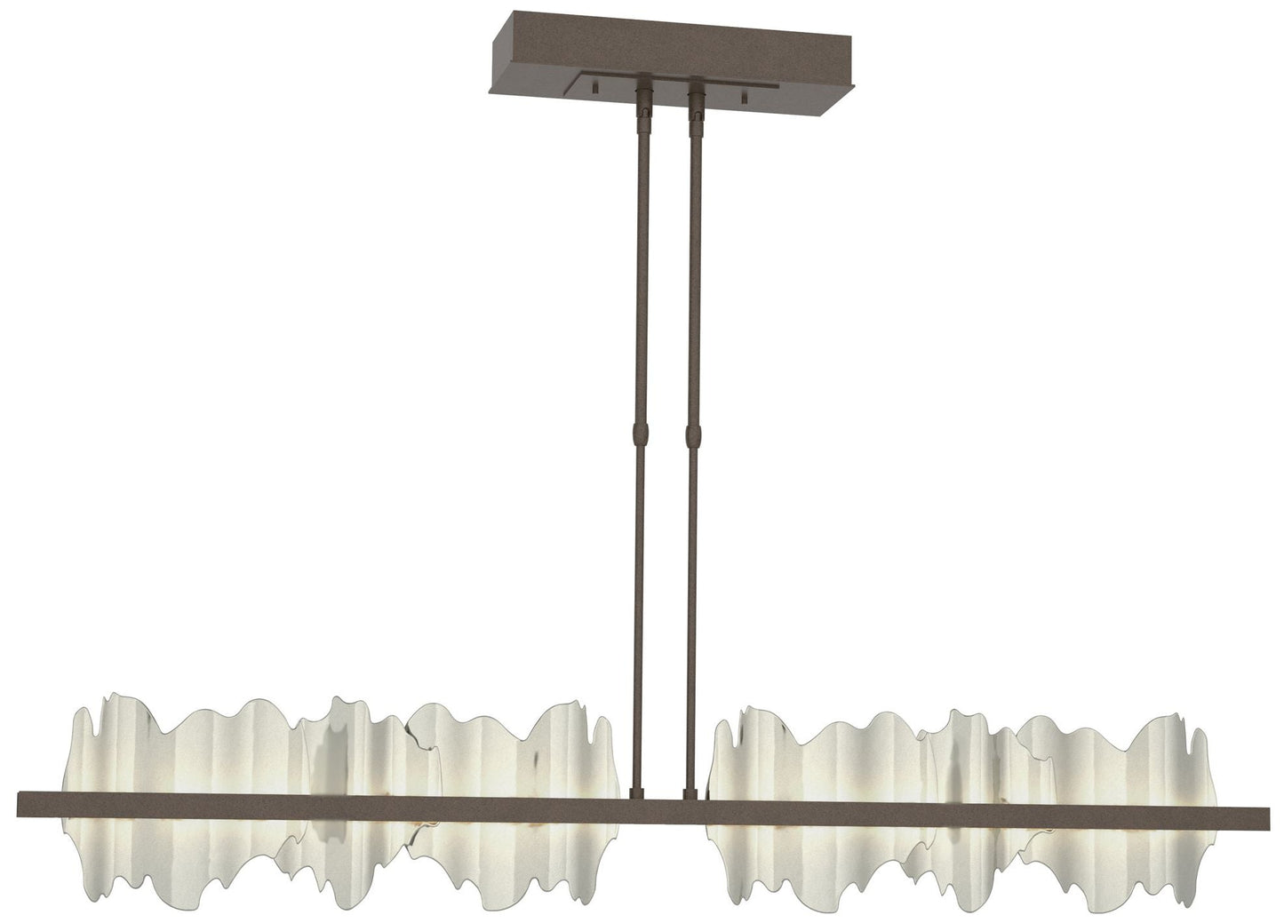 Hildene 51.9" Wide Large Bronze And Sterling LED Pendant