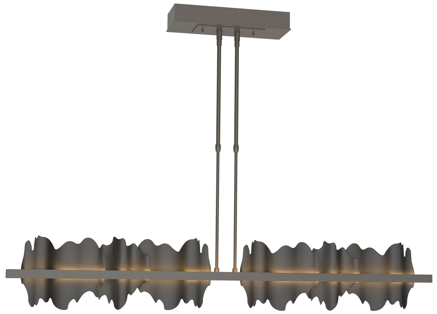 Hildene 51.9" Wide Large Dark Smoke And Black LED Pendant