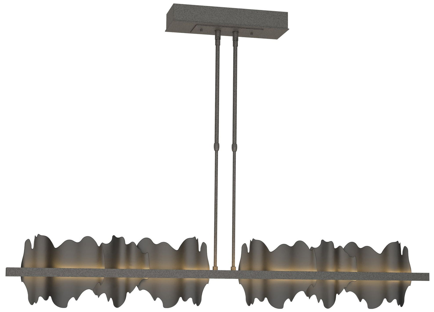 Hildene 51.9" Wide Large Natural Iron And Black LED Pendant
