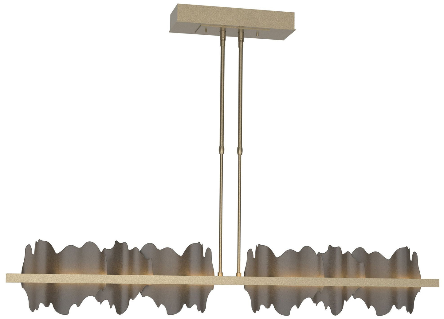 Hildene 51.9" Wide Large Soft Gold And Dark Smoke LED Pendant