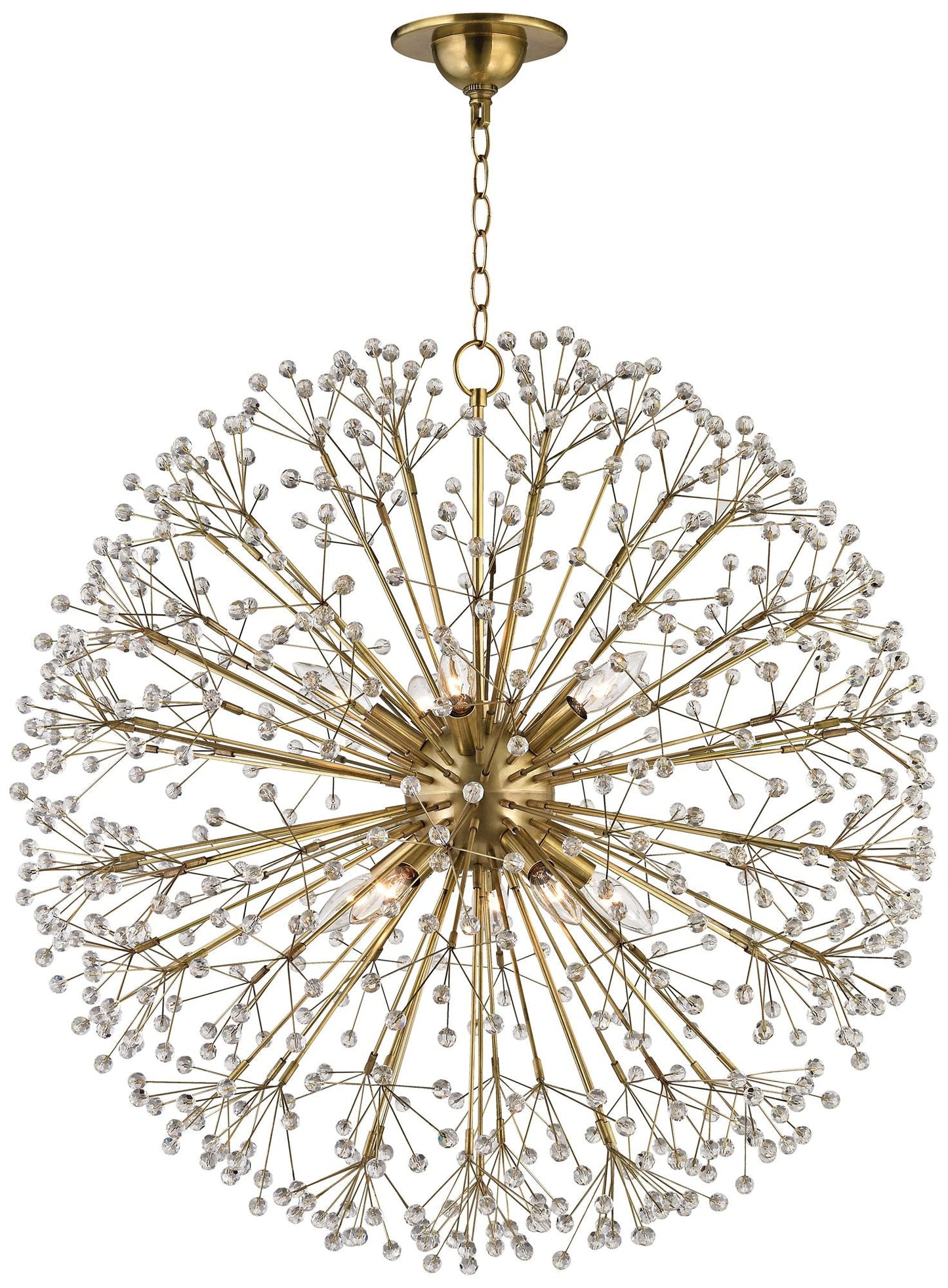 Hudson Valley Dunkirk 30" Wide Aged Brass Chandelier
