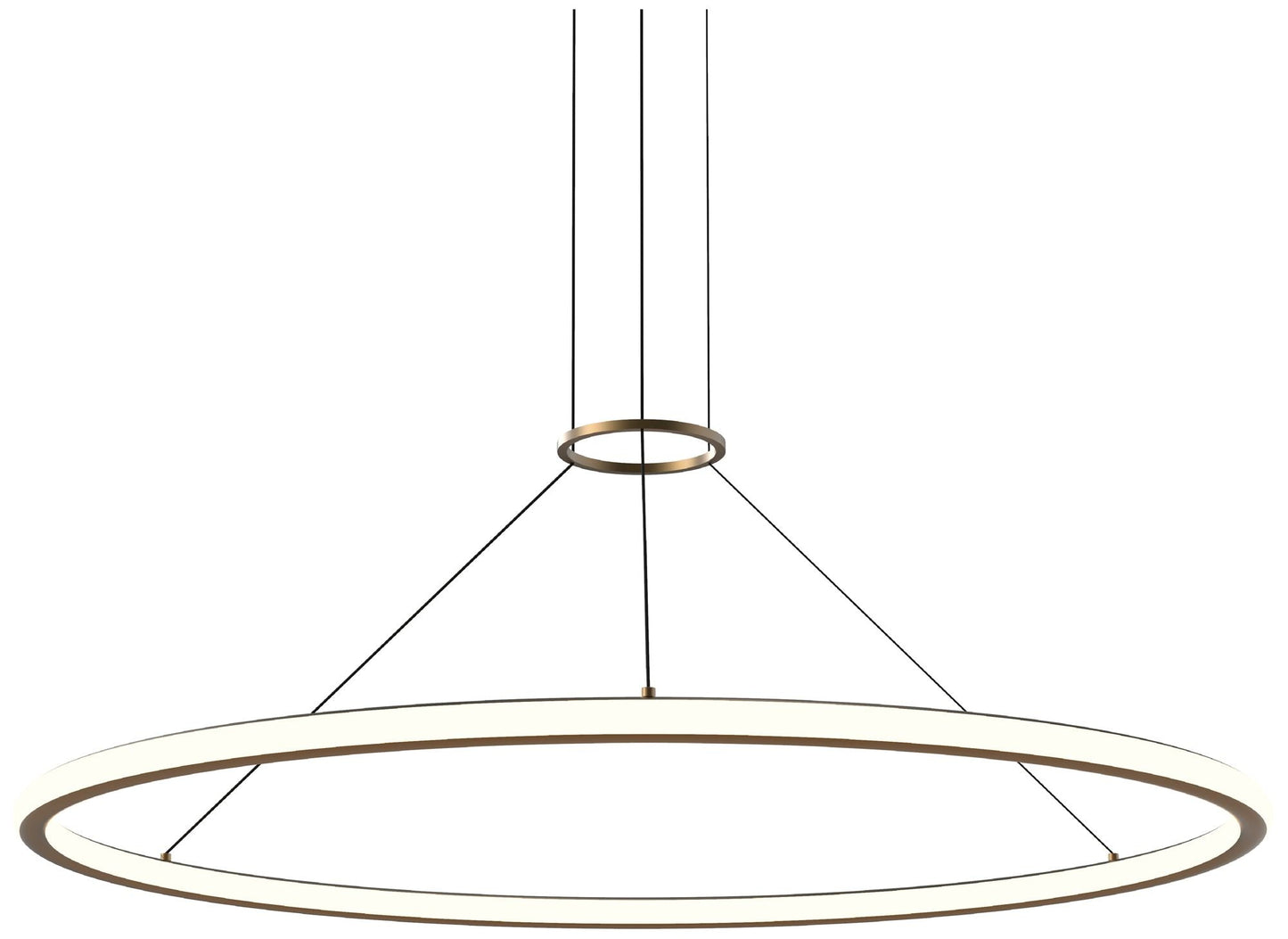 Luna 48" Round LED Pendant w/ 20' Cord Painted Brass