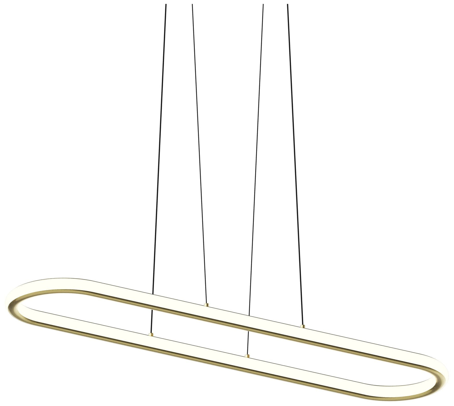 Luna 49.5" Wide Brass 3500K Racetrack Pendant