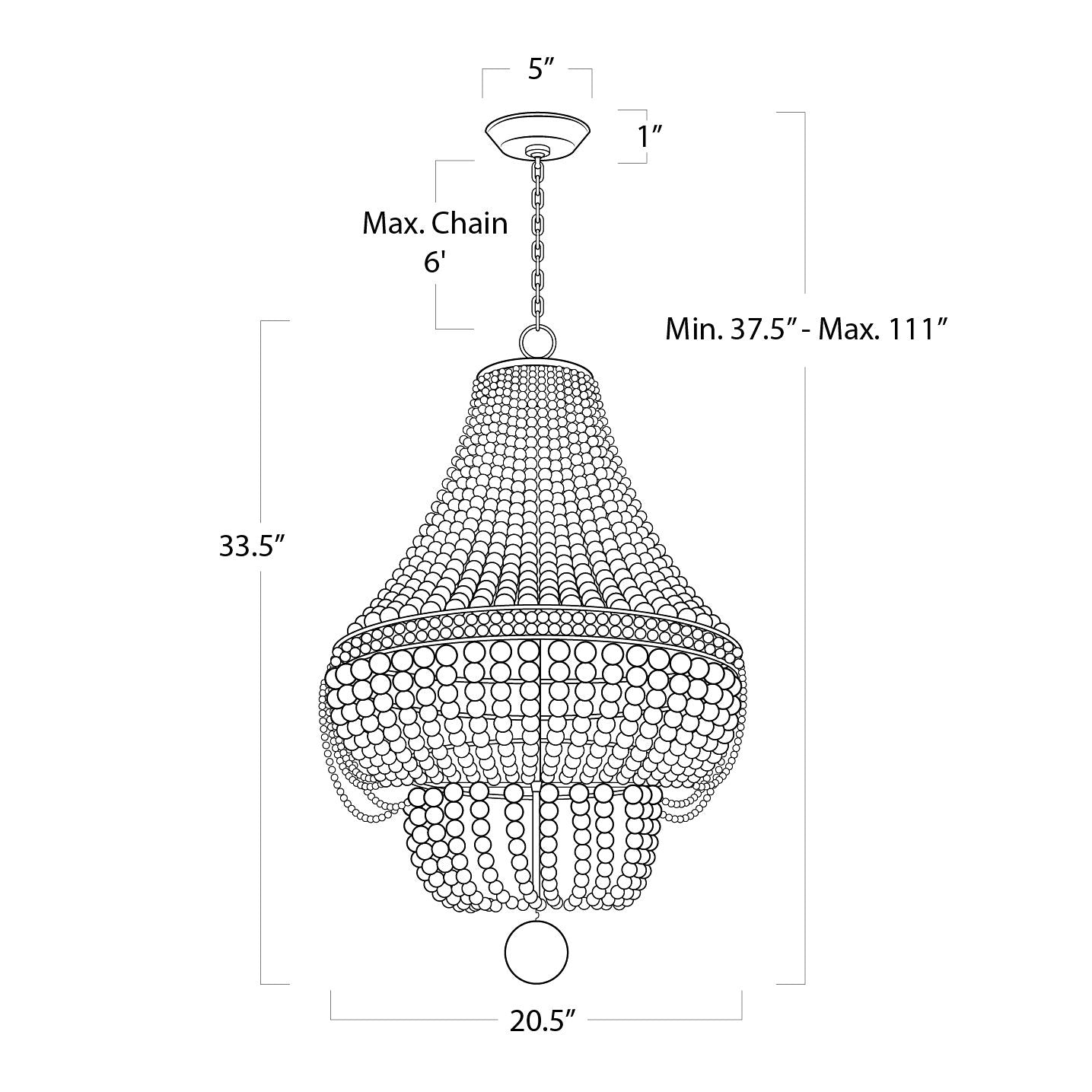 Malibu 20 1/2" Wide Weathered Blue 6-Light Chandelier