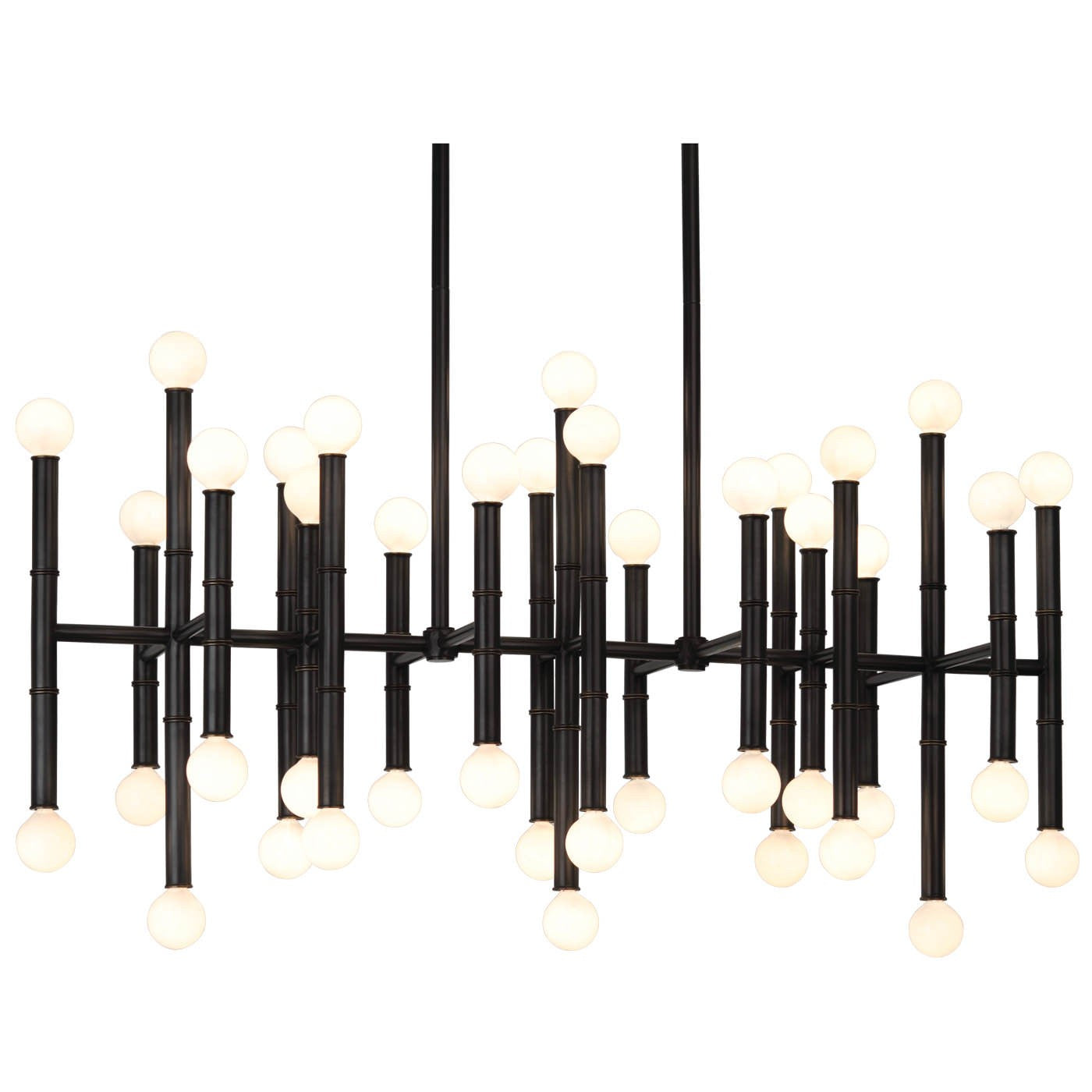 Black 42 Light Andy Abbey GM079 Chandeliers with Shades 14Wx24Hx38L