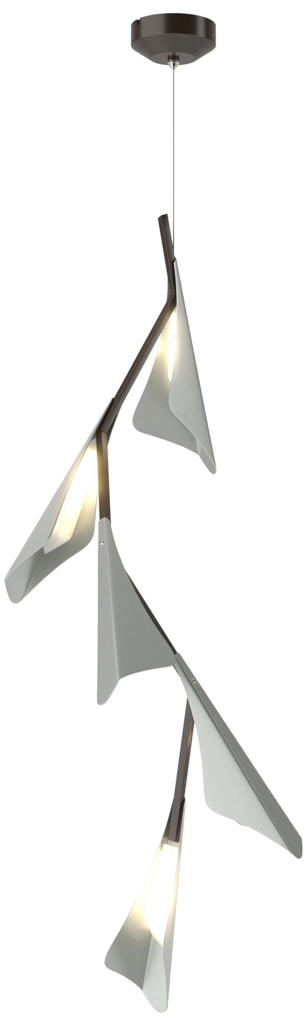 Plume 15"W 5-Light and Oil Rubbed Bronze Standard LED Pendant