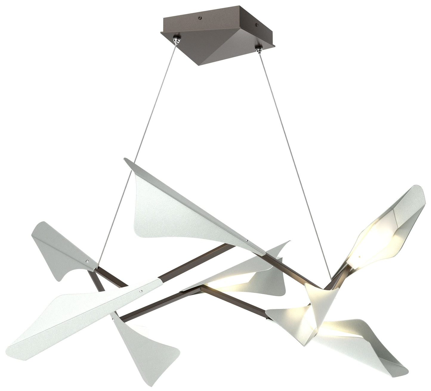 Plume 37.6"W 8-Light and Oil Rubbed Bronze Standard LED Pendant