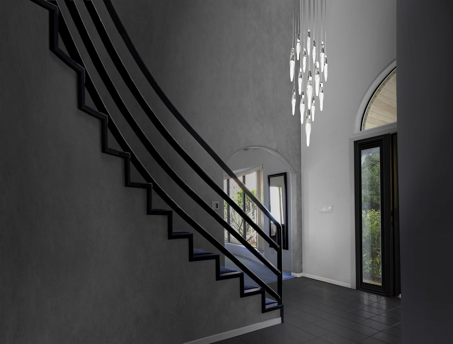 Schonbek Kindjal 23" Wide 15-Light LED Multi-Light Modern Pendant