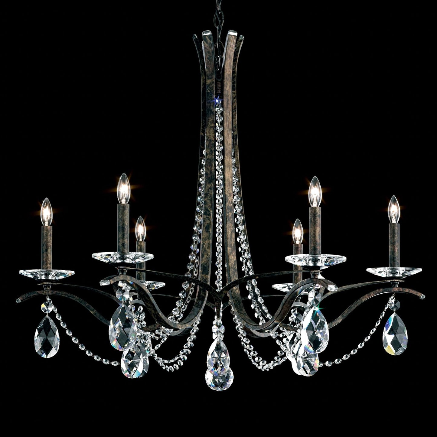 Schonbek Vesca 33" Wide Bronze Crystal Chandelier