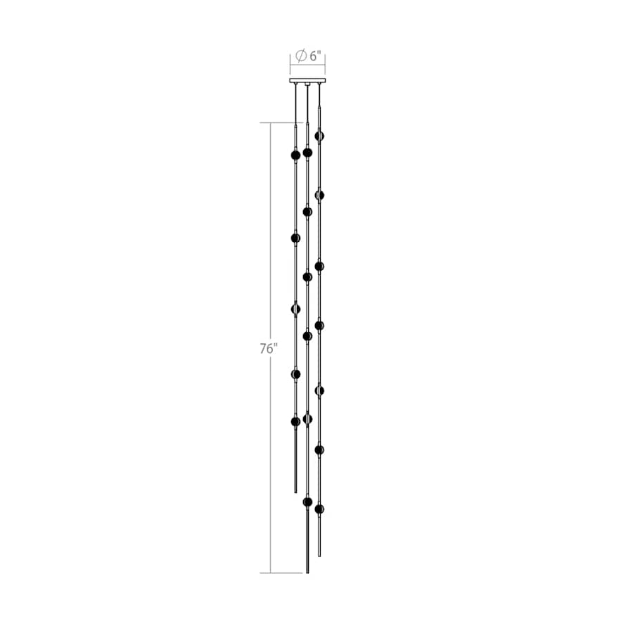 Sonneman Constellation 6" Wide Chandelier
