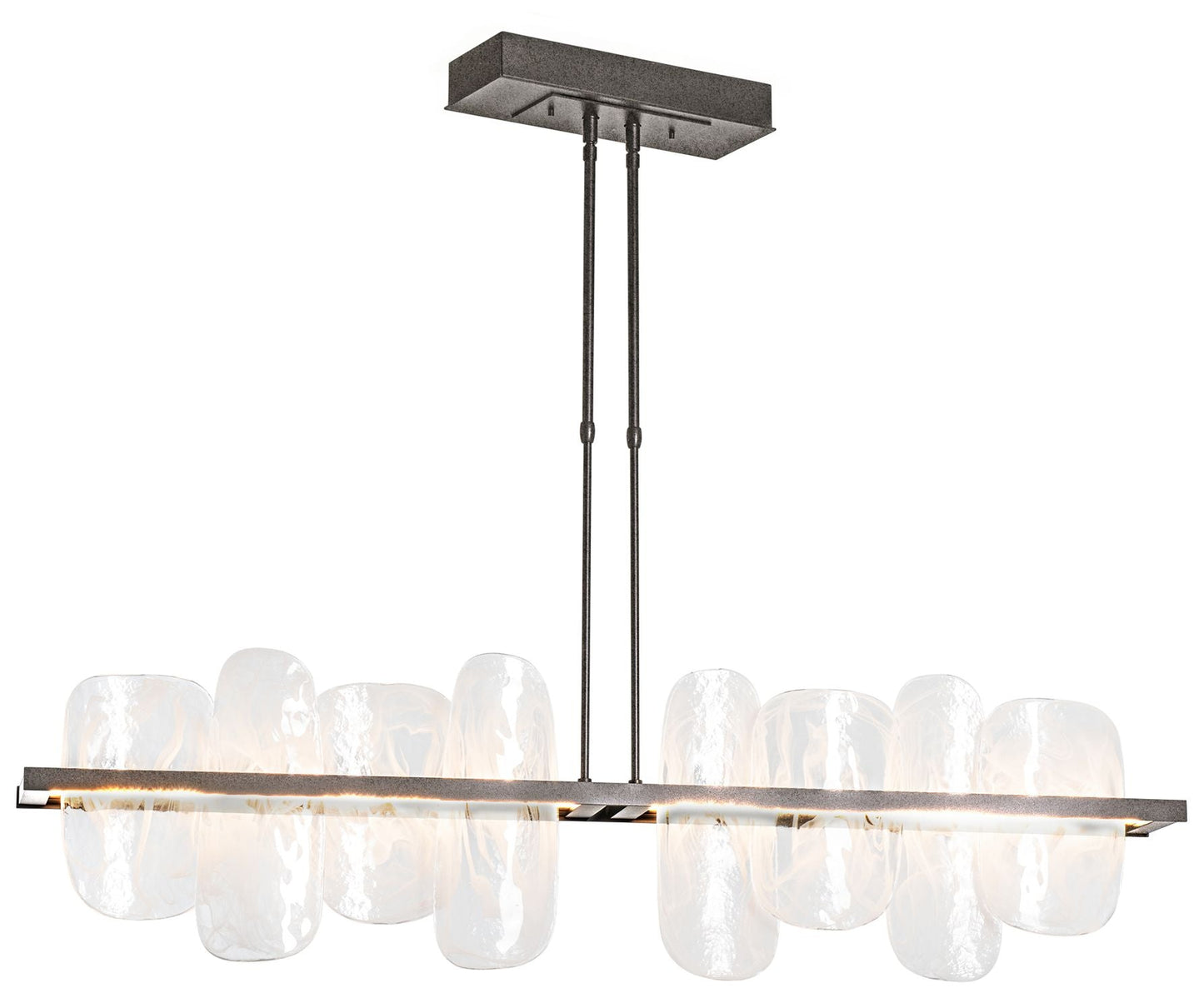 Vitre 51.9" Wide Large Natural Iron LED Linear Pendant