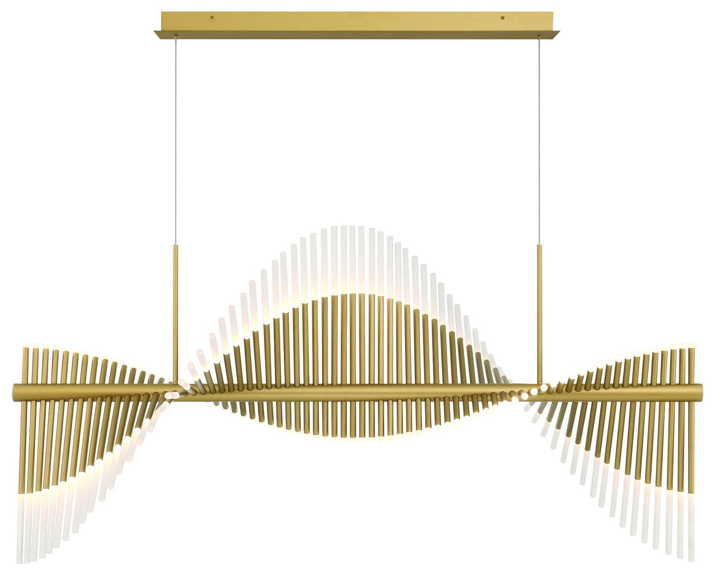 Voltik 59" LED Chandelier Gold