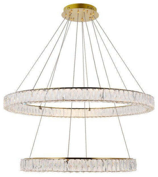 Elegant Lighting Monroe Chandelier, Gold, 42.00By Elegant Furniture & Lighting