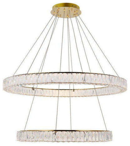 Elegant Lighting Monroe Chandelier, Gold, 42.00By Elegant Furniture & Lighting