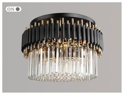 Ceriale | Grand Black Modern Crystal Ceiling Chandelier, 31.5'', Non-Dimmable, Cool LightBy Miron Demid LLC