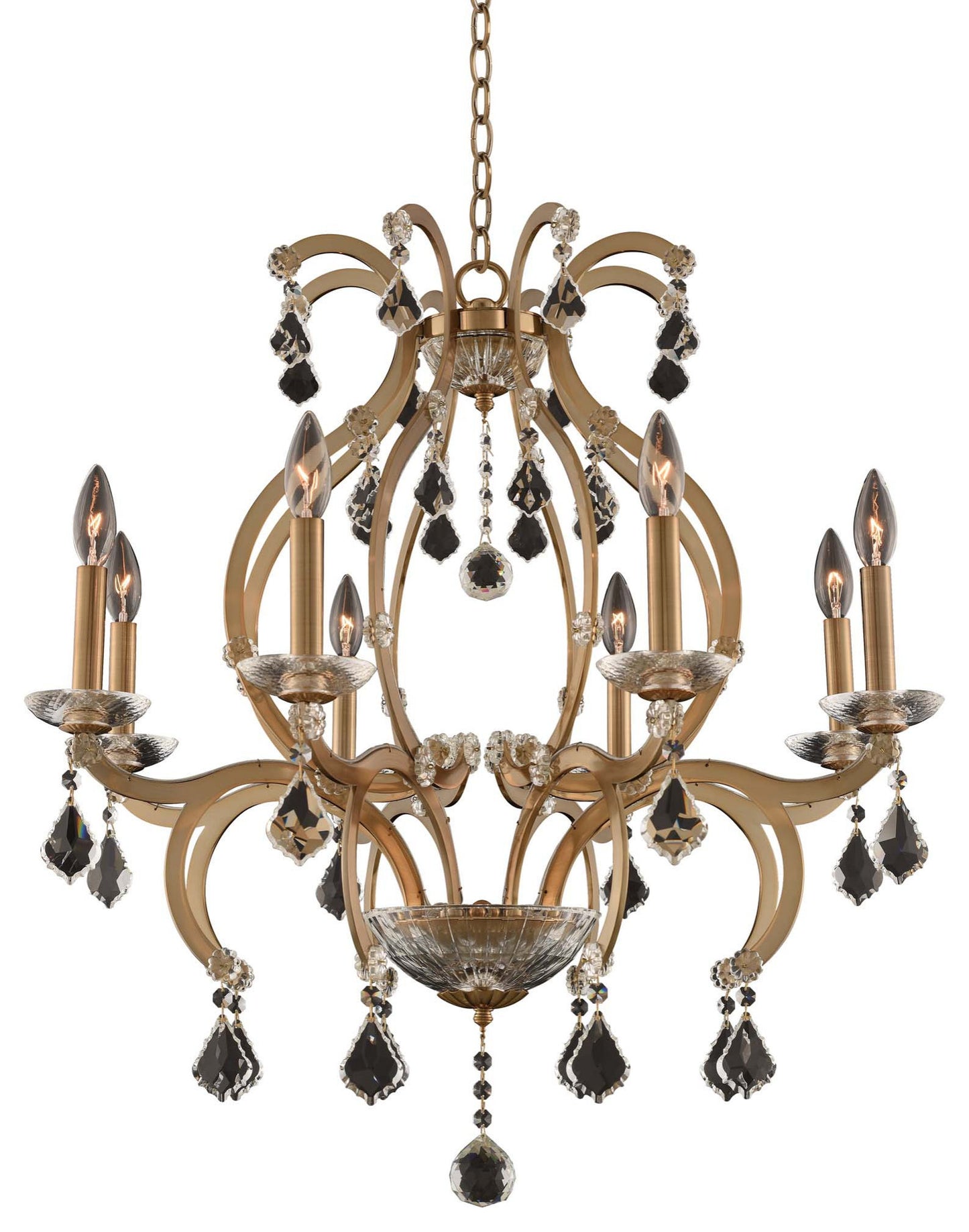 Duchess 28x30" 8-Light Transitional Chandelier by AllegriBy Allegri Crystal by Kalco Lighting