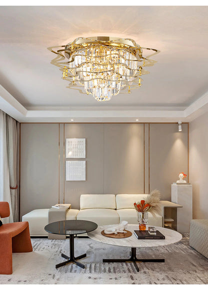 Adelfia | New Luxury Ceiling Chandelier, 31.5''By Miron Demid LLC