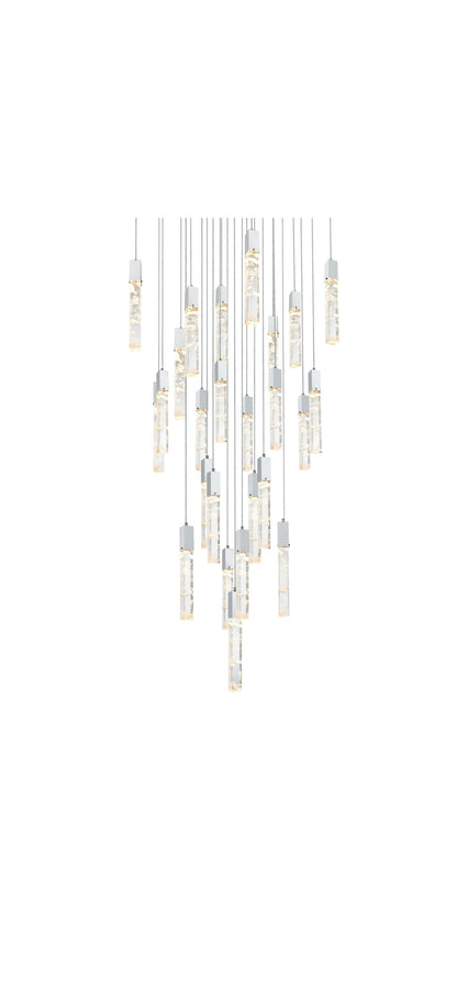 Home Living 36" Chandelier, ChromeBy Home Living
