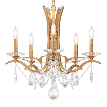 Schonbek Va8355N-26S 5 Light Crystal Chandelier, French GoldBy Schonbek