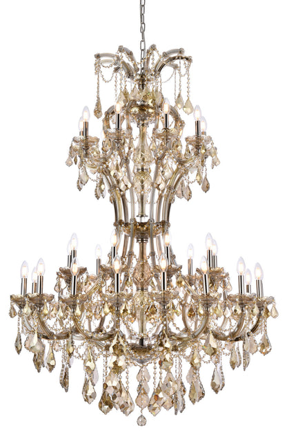 Elegant Lighting 2800D46-GT/RC Maria Theresa 36 Light 46"W - Golden TeakBy Elegant Furniture & Lighting