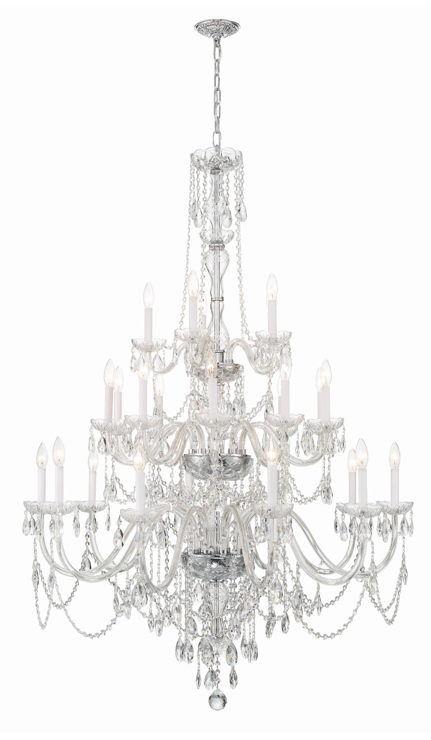Traditional Crystal 25-Light Polished Chrome ChandelierBy Crystorama Lighting