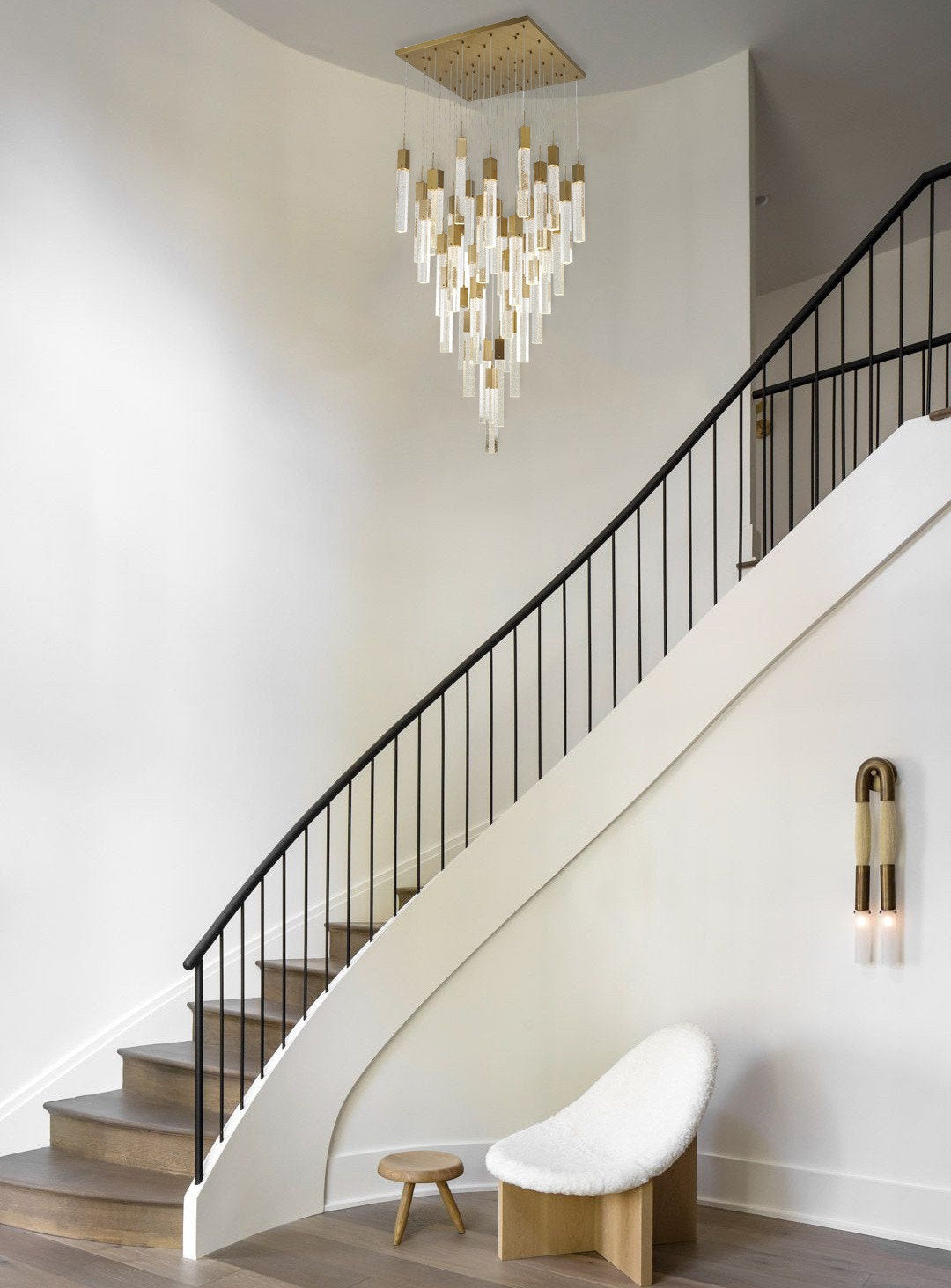 41-Light Gold Chandelier With Clear Bubble CrystalsBy Design Living