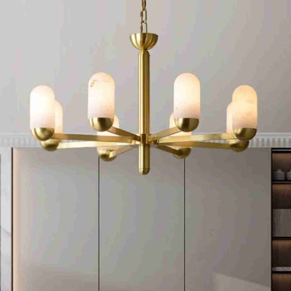 8-Light Natural Marble Modern ChandelierBy MORSALE