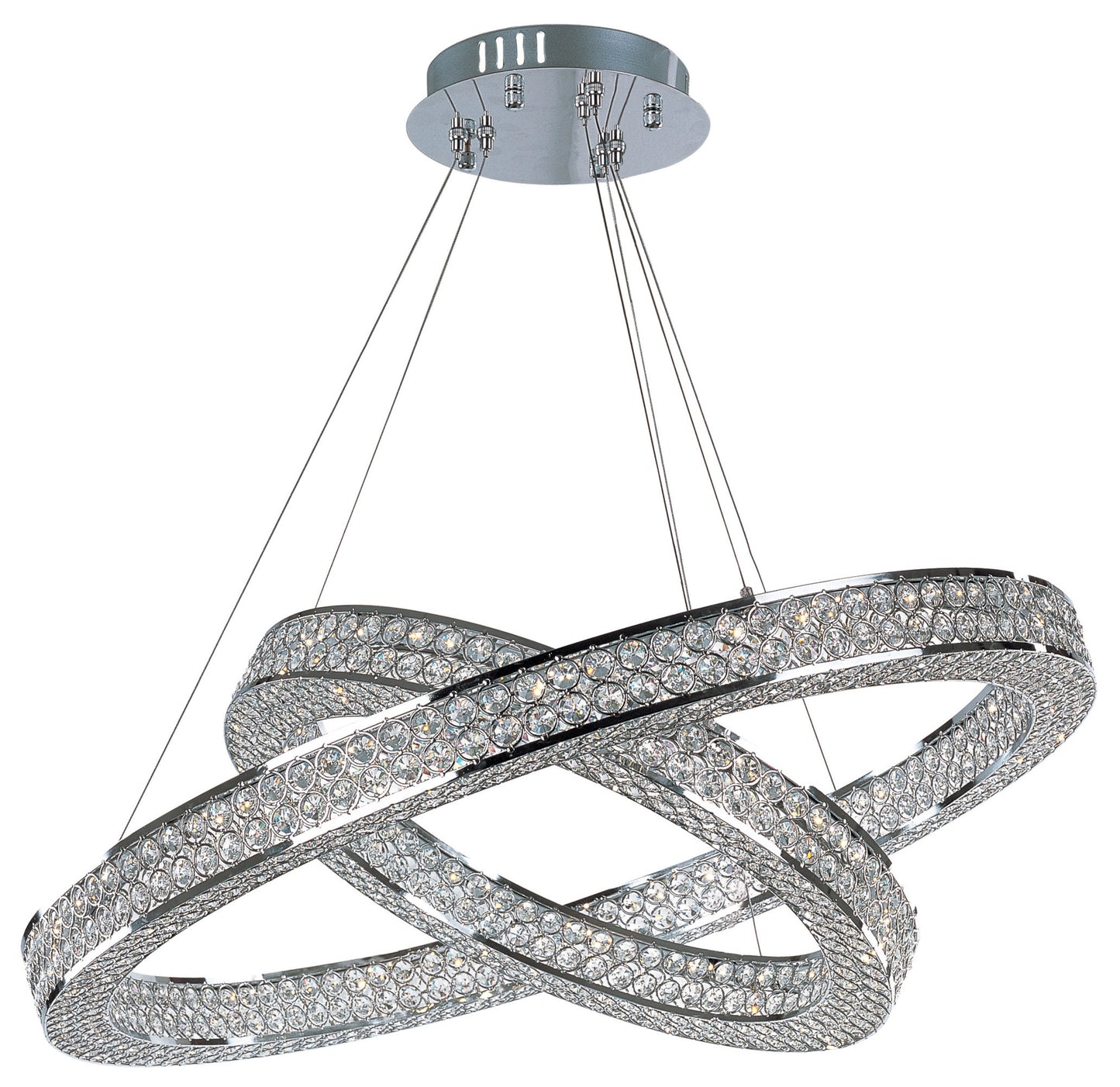 Maxim 39777 Eternity 30" Adjustable Ring LED Crystal Pendant - Polished ChromeBy Maxim Lighting International