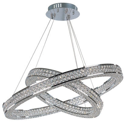 Maxim 39777 Eternity 30" Adjustable Ring LED Crystal Pendant - Polished ChromeBy Maxim Lighting International