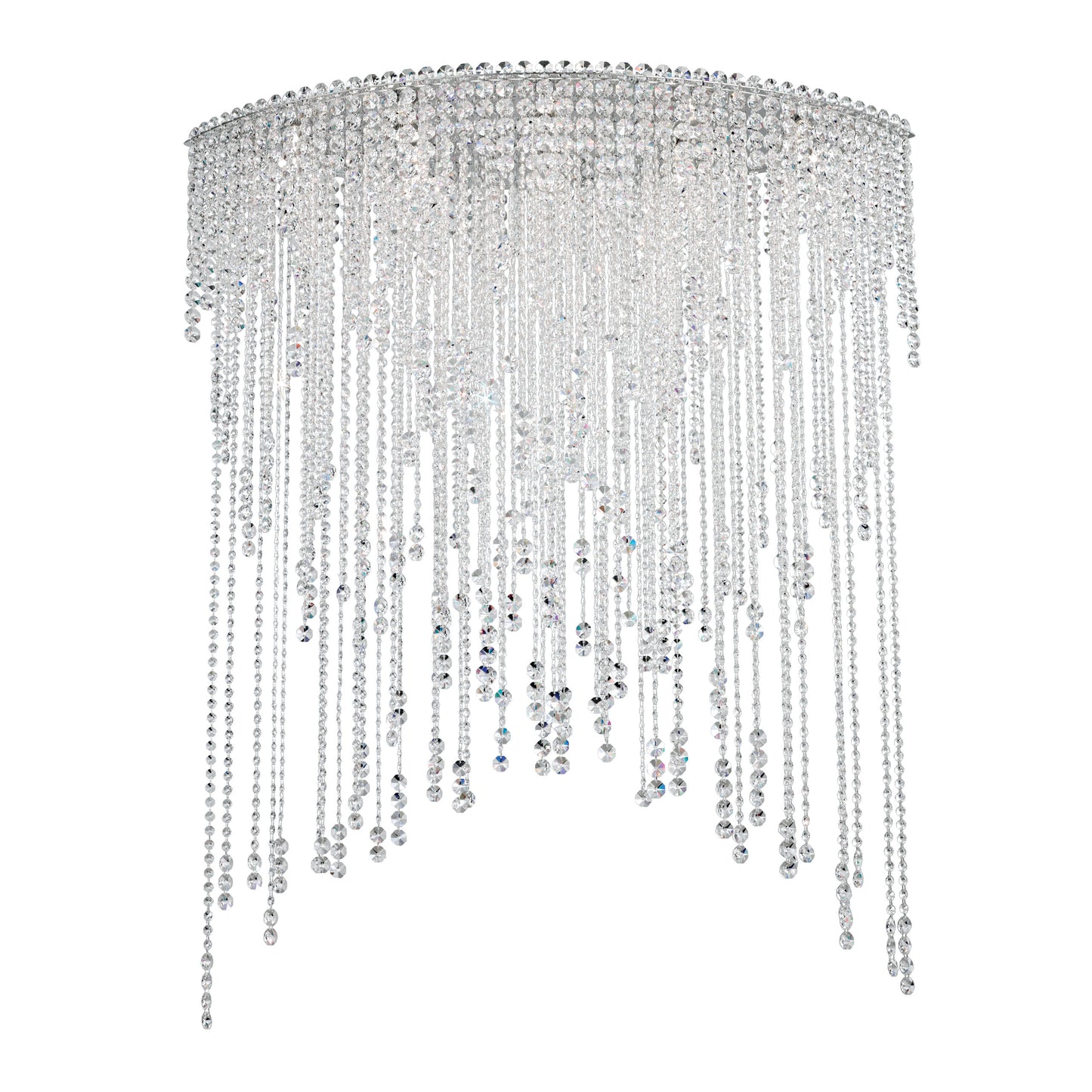 Schonbek Ch4803N-401H 8 Light Crystal Semi-Flush, Polished Stainless SteelBy Schonbek