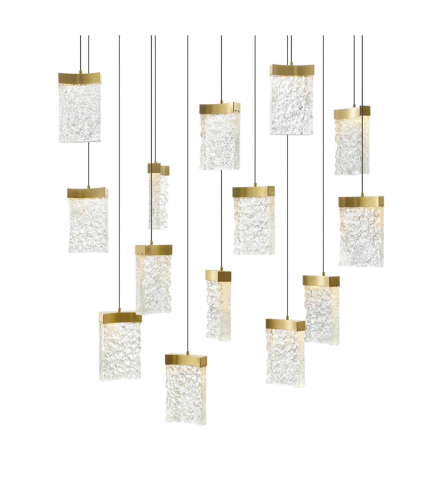 CWI LIGHTING 1587P48-14-624-RC Lava Integrated LED Brass ChandelierBy CWI Lighting
