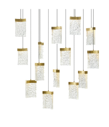 CWI LIGHTING 1587P48-14-624-RC Lava Integrated LED Brass ChandelierBy CWI Lighting