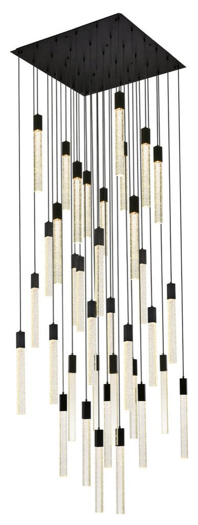 Elegant Lighting 2066G42BK Weston 36 lights pendant in blackBy Elegant Furniture & Lighting