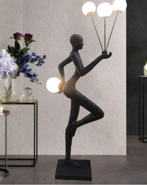 85'' Black Novelty Floor LampBy Akari Lanterns