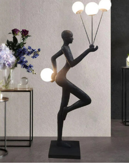 85'' Black Novelty Floor LampBy Akari Lanterns