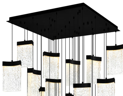 CWI LIGHTING 1587P36-33-101 Lava Integrated LED Black ChandelierBy CWI Lighting